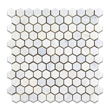 Azulejo mosaico hexagonal blanco oriental