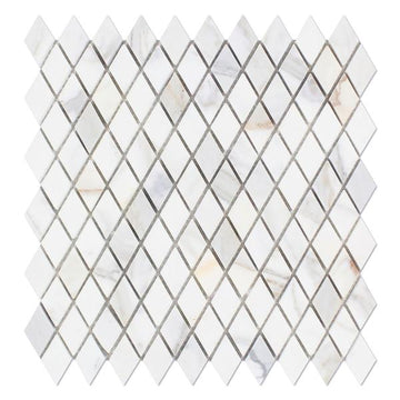 Azulejo de mosaico de diamante blanco oriental 1x2