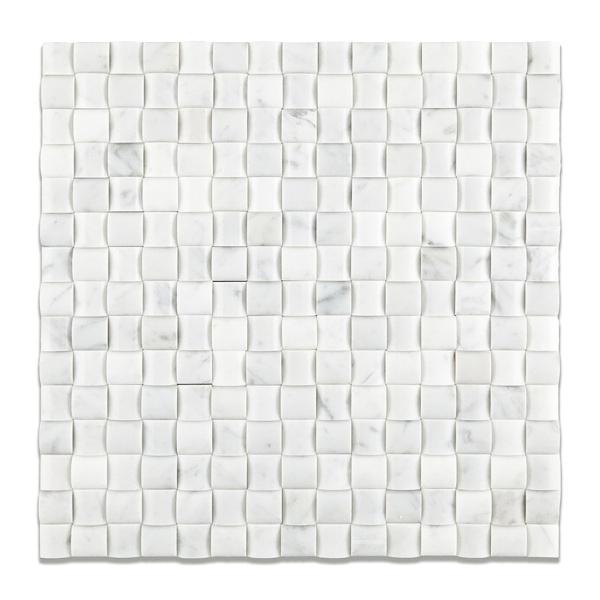 Oriental White 3D Small Bread Mosaic Tile