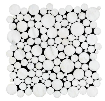 Azulejo de mosaico de burbujas blancas orientales