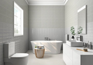 Orion White Glazed Porcelain Wall and Floor Tile view 2