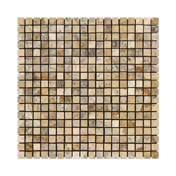 Philadelphia Travertine Square Tumbled Mosaic Tile 5/8x5/8
