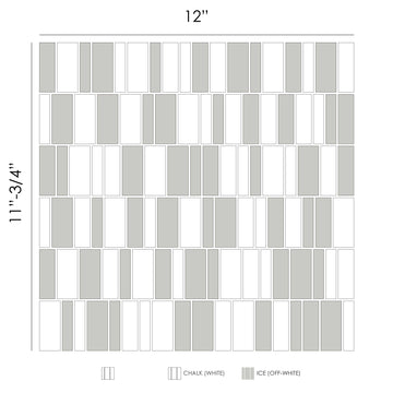 Mosaico de pared y piso contra salpicaduras de código de barras Geometro