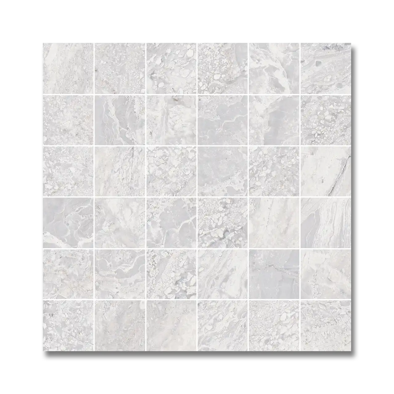 Positano 13”x13” Porcelain Mosaic Tile Blanco