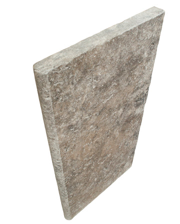 Silver Travertine Tumbled Exterior Pool Coping 12X24