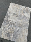 Silver Travertine Filled & Honed Wall and Floor Tile 18x18"