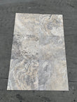 Silver Travertine Filled & Honed Wall and Floor Tile 18x18"