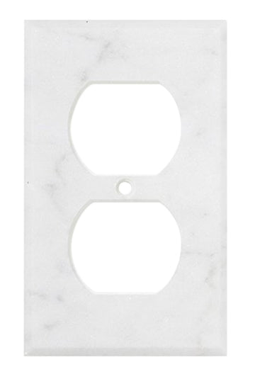 Carrara White Marble 2 3/4 x 4 1/2 Placa de interruptor 1-DUPLEX Cubierta de pared 