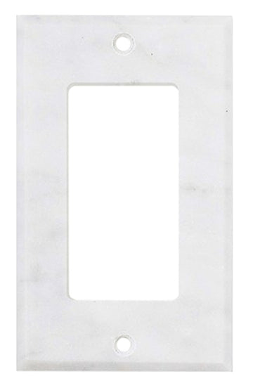 Carrara White Marble 2 3/4 x 4 1/2 Placa de interruptor 1-ROCKER Cubierta de pared 