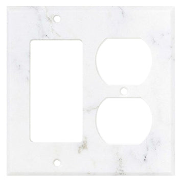 Calacatta Gold Marble 4 1/2 x 8 1/4 Placa de interruptor 4-TOGGLE Accesorios