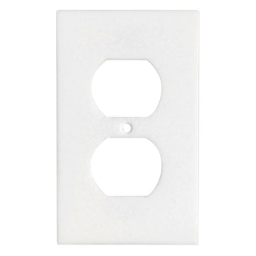 Thassos White Marble 2 3/4 x 4 1/2 Placa de interruptor 1-DUPLEX Cubierta de pared 