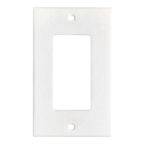 Thassos White Marble  2 3/4 x 4 1/2 Switch Plate  1-ROCKER Wall Cover