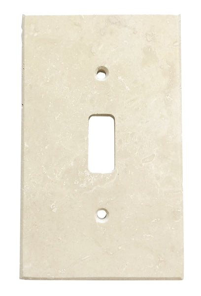 Ivory / Light Travertine Switch Plate 2 3/4 x 4 1/2 Honed 1-TOGGLE Wall Cover