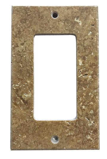 Noce Travertine Switch Plate 2 3/4 x 4 1/2 Honed 1-ROCKER Wall Cover