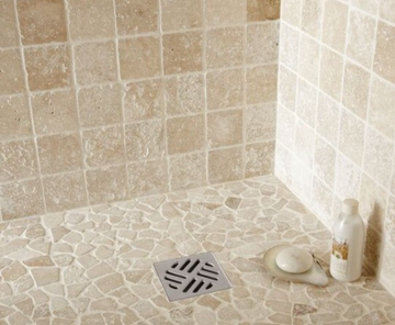 Ivory Travertine Tumbled Wall and Floor Premium Tile 4x4"