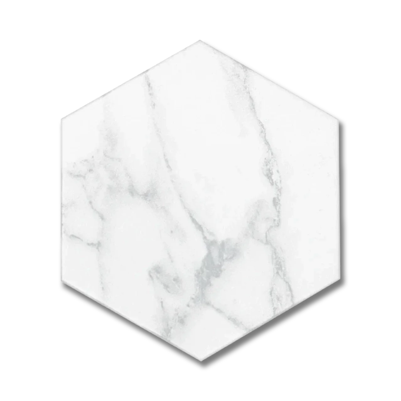 Statuary 8”x9” Hexagon Porcelain Wall and Floor Tile
