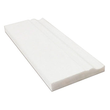 Thassos White Baseboard Trim Tile 4 3/4