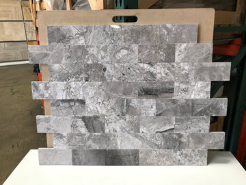 Tundra Gray Marble Wall and Floor Tile 3x6"