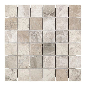 Atlantic Gray Square Mosaic Tile 2" X 2"