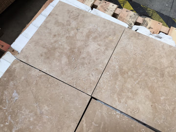 Walnut Travertine Filled & Matte Premium Wall and Floor Tile 12x12