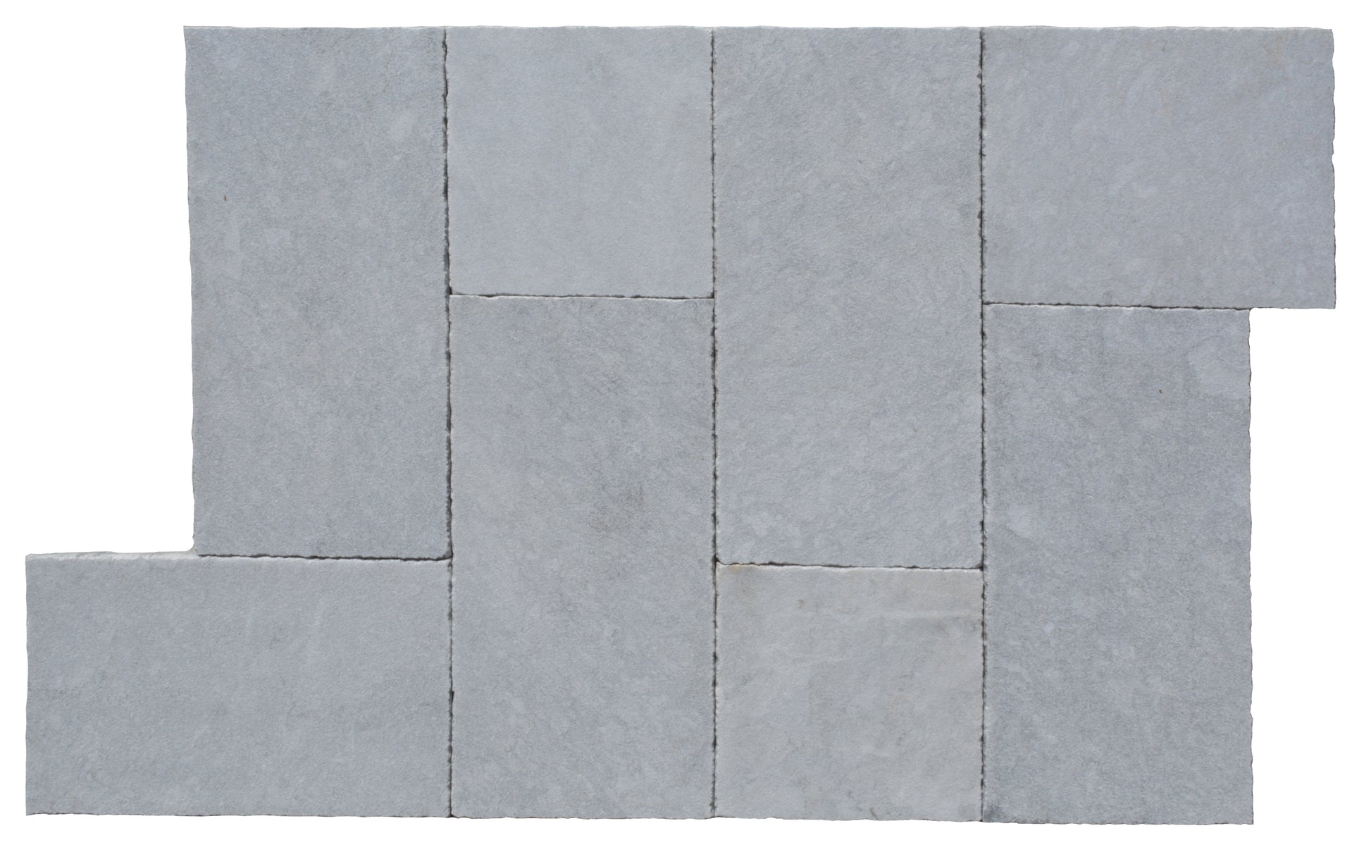 Wavy Gray Tumbled Exterior Pool Paver Linear Pattern 1.25"