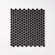 Italian Black Penny Round Glossy Polished Backsplash Mosaic Tile