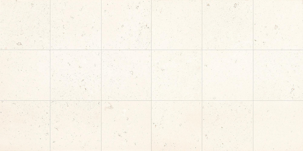 Euro Cream Limestone Tile 18" X 18" 1/2 Honed Tile