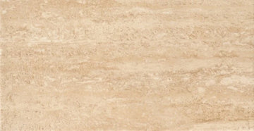 Baldosa para piso y pared con corte de vena de travertino marfil relleno y pulido de 12x24